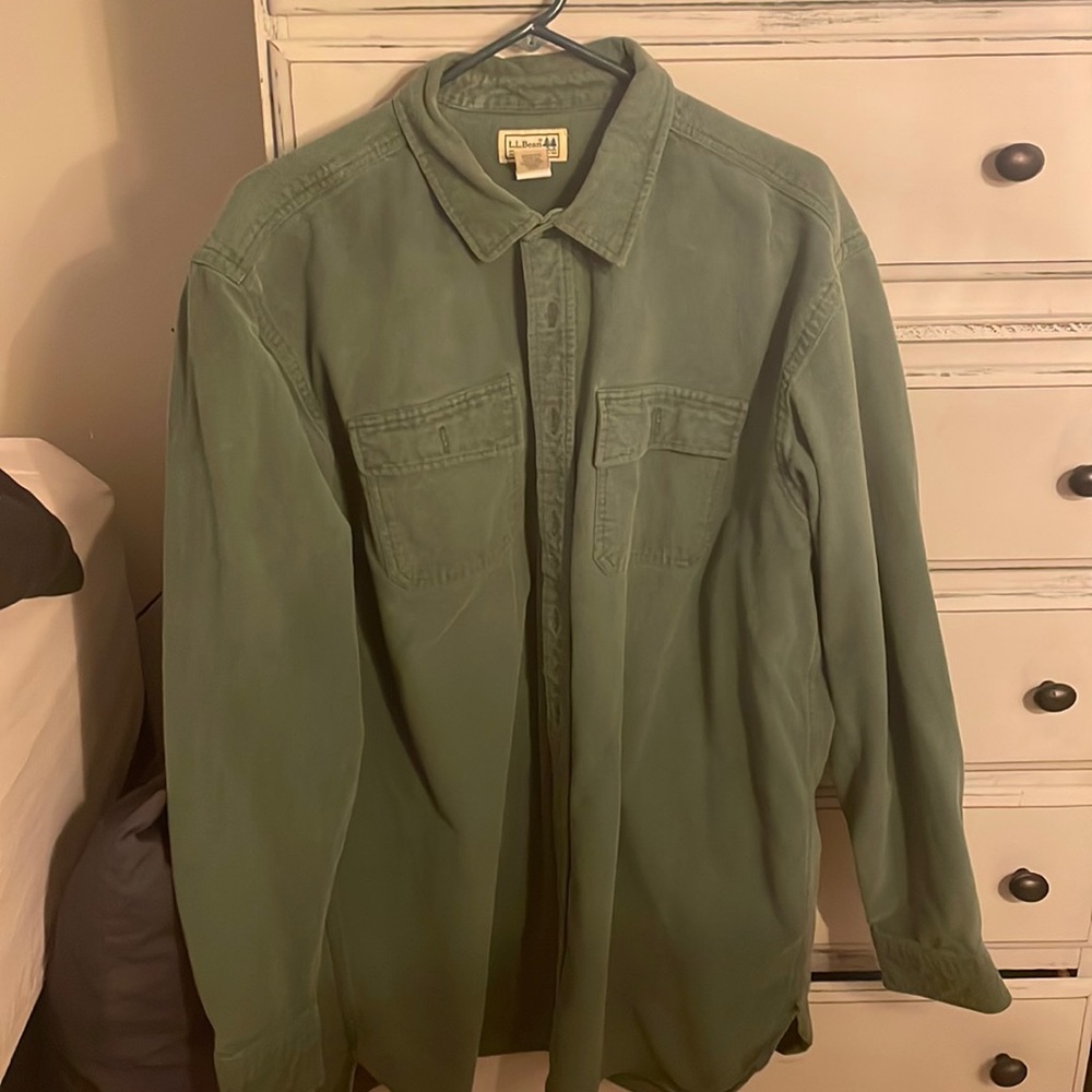 Vintage LL Bean Green Flanel